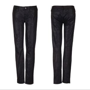 Genetic Denim The Shane Galaxy Print Faux Leather Jeggings Jeans Size 25